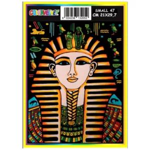 Quadro small con disegno in velluto da colorare: Egiziano, 21x29,7cm | Artigiano in Fiera