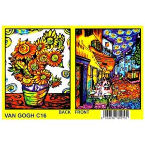 Raccoglitore con disegno in velluto da colorare, Van Gogh, 27x37x4cm. | Artigiano in Fiera