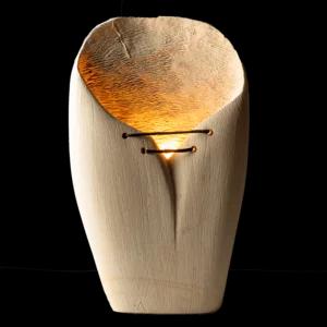 Lampada in pietra leccese, Linea Polimaterica | Artigiano in Fiera