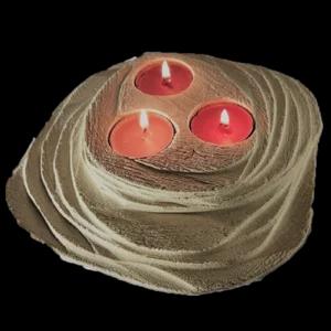 Porta candele in pietra leccese, Linea Canyon | Artigiano in Fiera