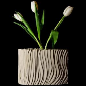 Porta fiori in pietra leccese, Linea Sabbia | Artigiano in Fiera