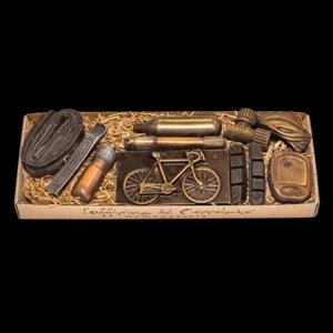 Set del ciclista in cioccolato fondente, 320g | Artigiano in Fiera