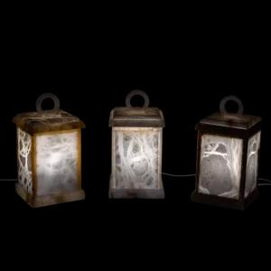 Lampada Lanterna con alabastro, 16x16cm, altezza 31cm | Artigiano in Fiera