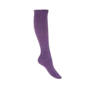 Calze lunghe da donna in misto cashmere e lana, colore viola | Artigiano in Fiera