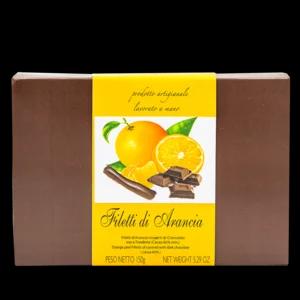 Filetti di arancia ricoperti di cioccolato extra fondente, 150g | Artigiano in Fiera