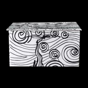 Box da colorare con disegni tracciato in velluto, notte stellata box9, 24X17X13cm | Artigiano in Fiera