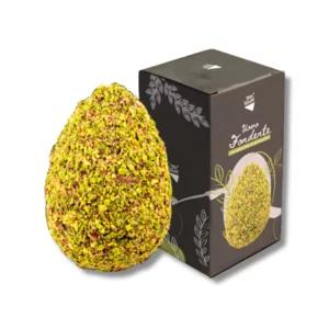 Uovo di Pasqua al cioccolato fondente con granella di pistacchio e cioccolato, 300g | Artigiano in Fiera