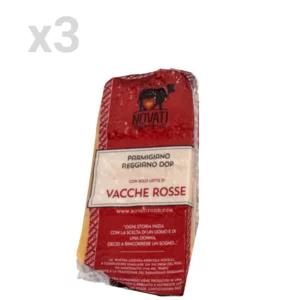 Parmigiano Reggiano Vacche Rosse stagionato 24 mesi, 3x550g | Artigiano in Fiera