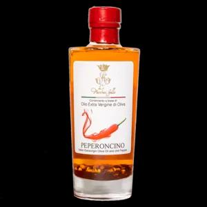 Olio EVO Marchesi Gallo aromatizzato al Peperoncino in bottiglia, 200ml | Artigiano in Fiera