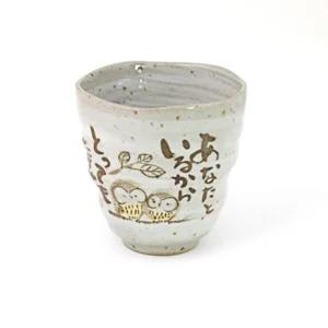 Tazza in ceramica giapponese Gufi, altezza 7,8 cm | Artigiano in Fiera