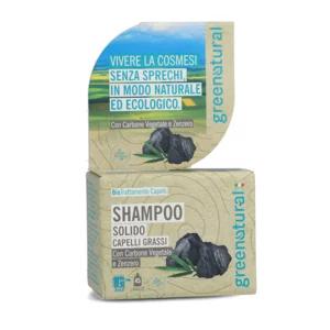 Greenatural - shampoo solido capelli grassi carbone vegetale & zenzero, 55g | Artigiano in Fiera