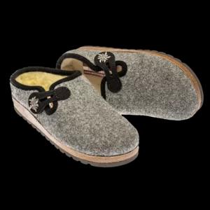 Pantofole tirolesi grigie, modello Gröden | Artigiano in Fiera