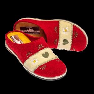 Pantofole tirolesi rosse, modello Mara | Artigiano in Fiera