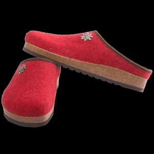 Pantofole tirolesi rosse, modello Innsbruck | Artigiano in Fiera