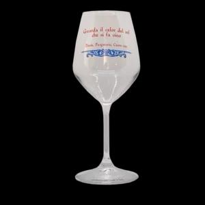 Calice da vino in vetro a tema letterario, "Dante - Divina Commedia" | Artigiano in Fiera