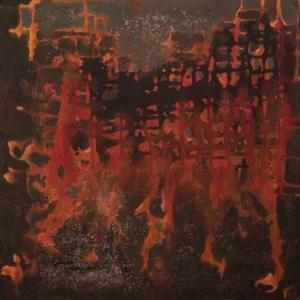 Life in Lava, dipinto acrilico su tela, 80x80 cm | Artigiano in Fiera