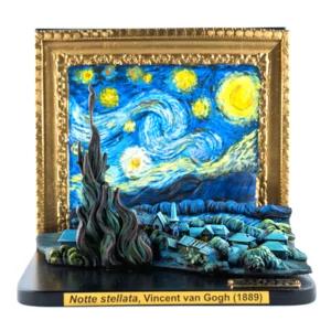 Statuina in 3D della "Notte Stellata" di Vincent Van Gogh dipinta a mano, 27cm | Artigiano in Fiera