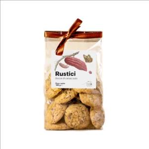 I rustici: biscotti con farina di farro monococco bio e gocce di cioccolato fondente, 250g | Artigiano in Fiera